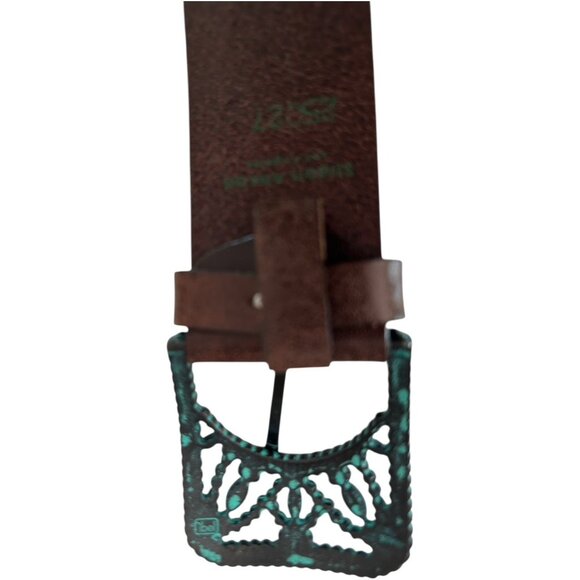 Streets Ahead Belt Women Large Studs Italian Leather Ribel Italy Buckle Western main image 6